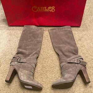 Brand new suede knee high boots!